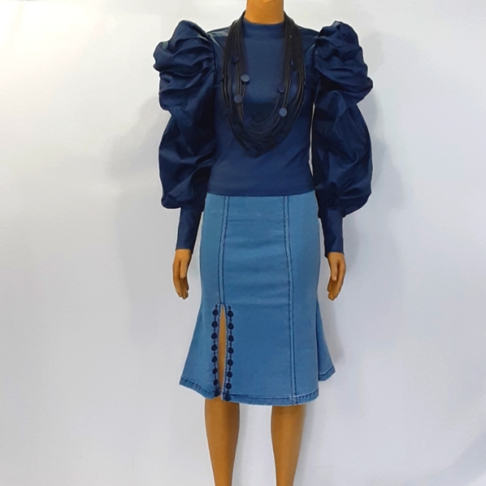 Why Dress Denim Blouse
